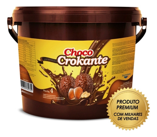 Recheio Choco Crokante Doremus 4kg Profissional Premium