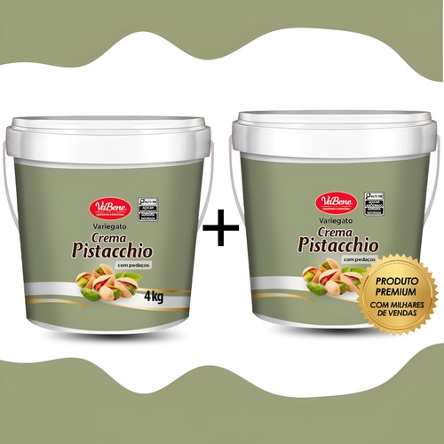 Kit 2 Variegato Chocolate Pistacchio Vabene Premium 4 Kg