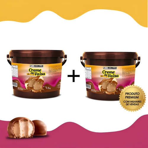 Kit 2 Creme Premium Recheio 4 Kg Confeitaria E Food Service