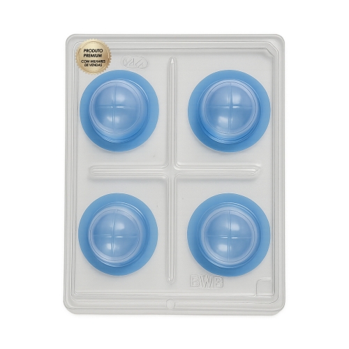 FORMA TRUFA GRANDE 4 CAVIDADES BWB DE SILICONE PROFISSIONAL