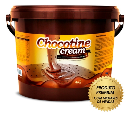 Creme Chocolate Com Biscoito Chocotine 4kg Balde