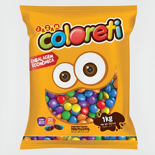 Coloreti 1kg Jazam Crocante Colorido Para Festa