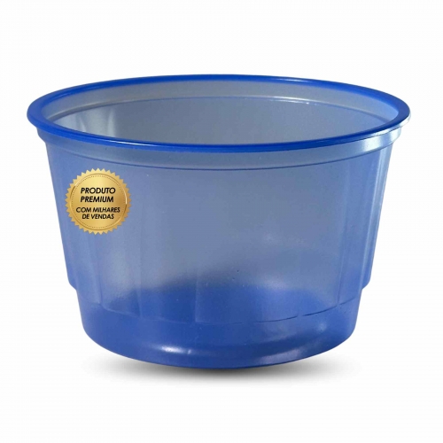 POTE PLÁSTICO AZUL SEM TAMPA PARA ALIMENTOS E CONFEITARIA - KOPUS