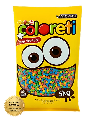 Chocolate Coloreti 5 Kg Confeitos Sortidos Para Produção