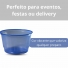 POTE PLÁSTICO AZUL SEM TAMPA PARA ALIMENTOS E CONFEITARIA - KOPUS