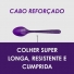 Colher Sobremesa Plástica Roxa Açaí 19cm 1000 Unidades Roxo